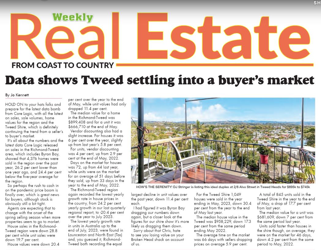 A Shift in Tweed Real Estate Market